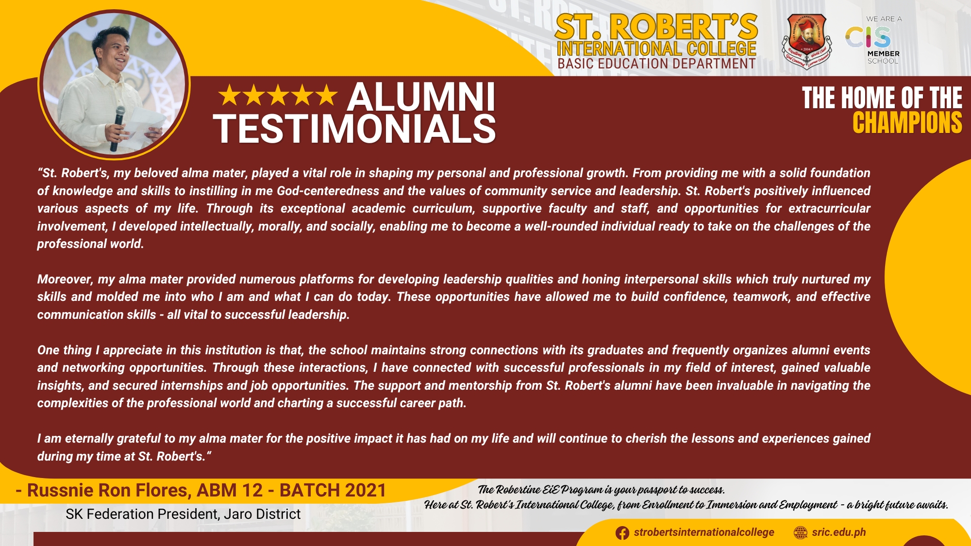 Alumni testimonial 1