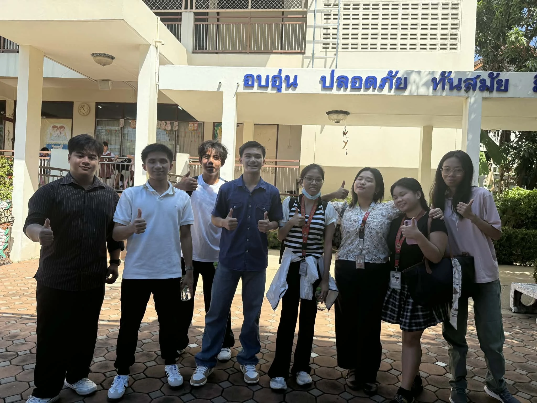 Student group during a school visit